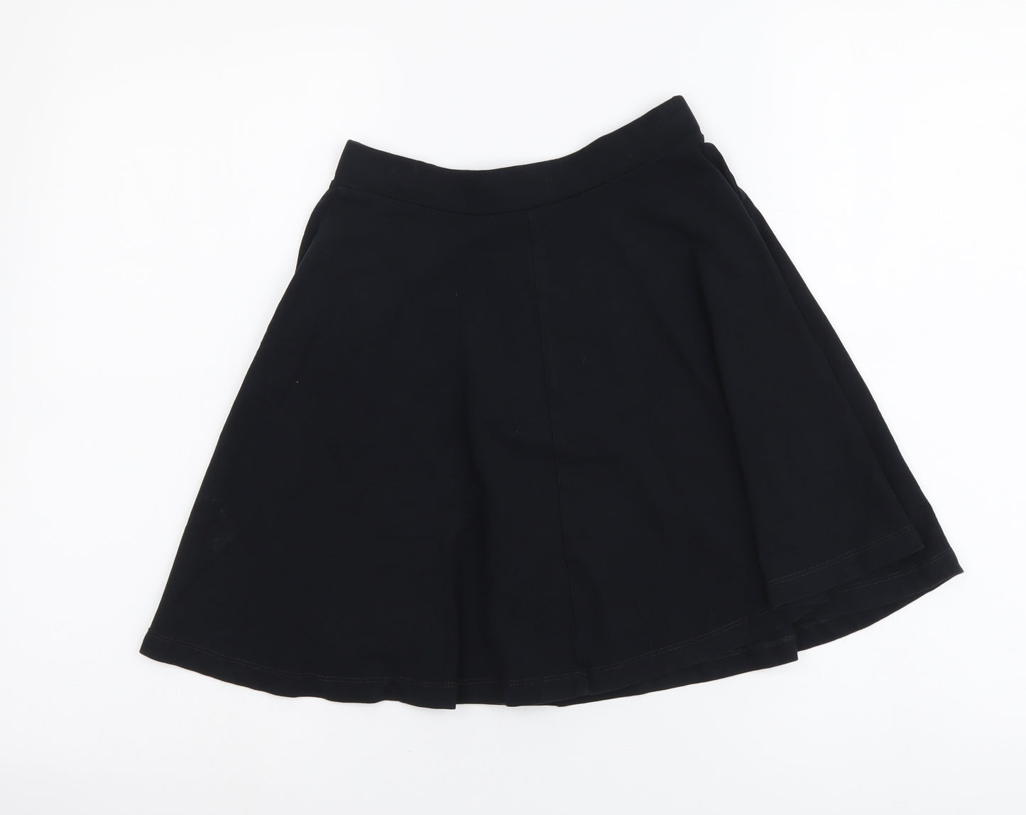 Topshop Womens Blue Cotton Skater Skirt Size 8