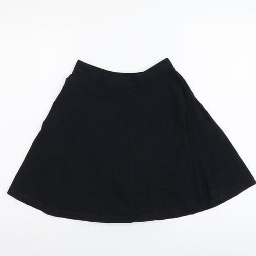Topshop Womens Blue Cotton Skater Skirt Size 8