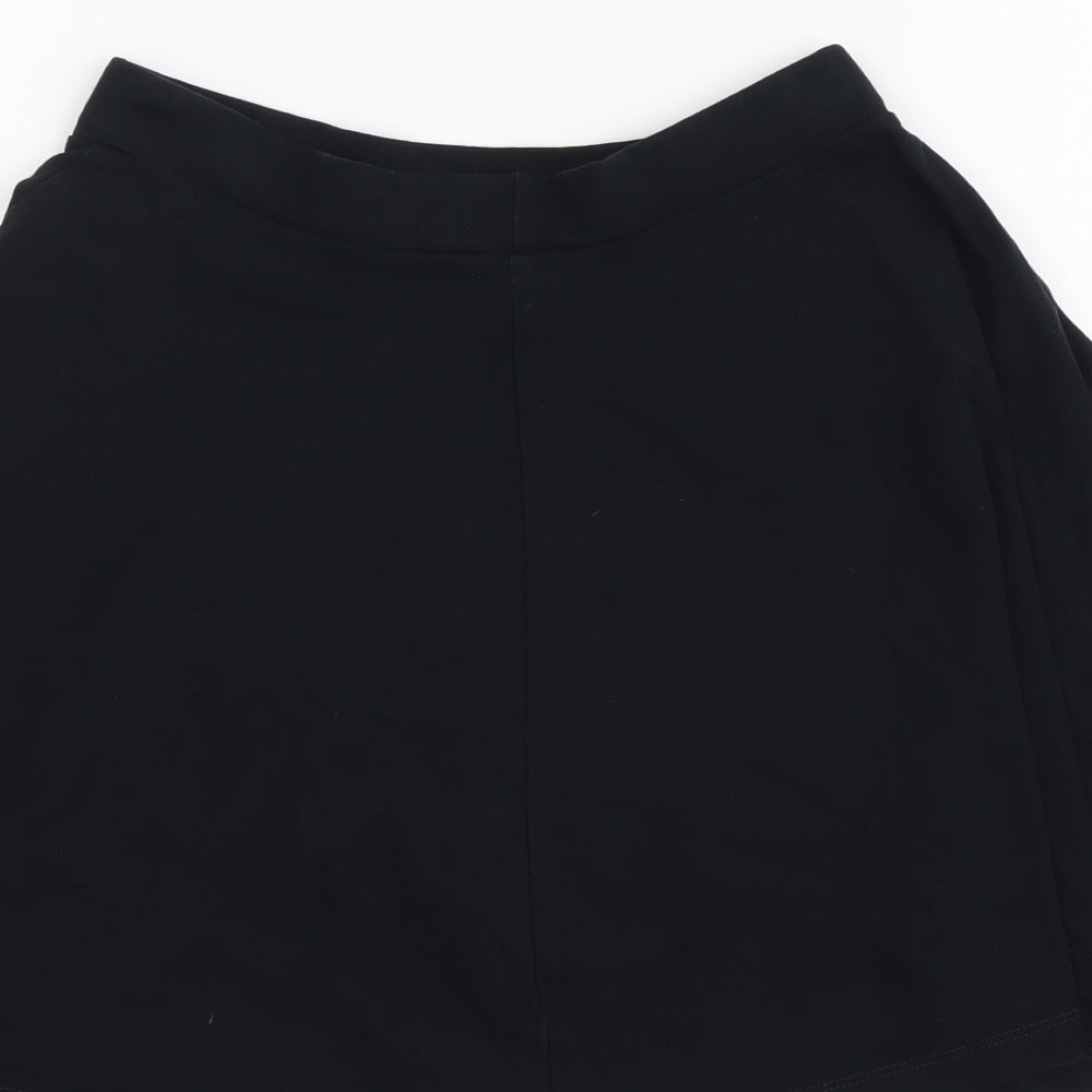 Topshop Womens Blue Cotton Skater Skirt Size 8