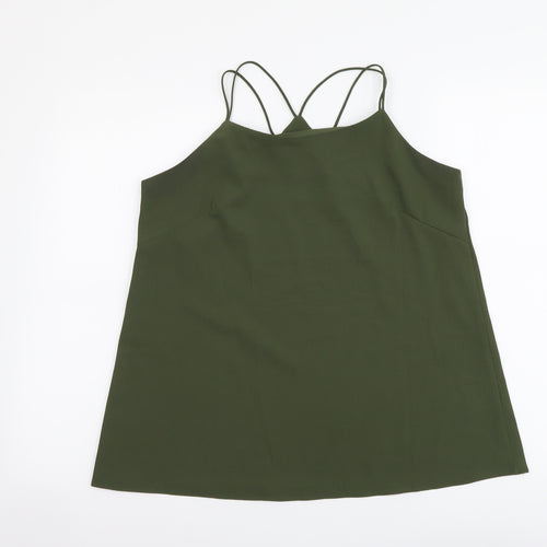 Quiz Womens Green Polyester Camisole Tank Size 10 Round Neck