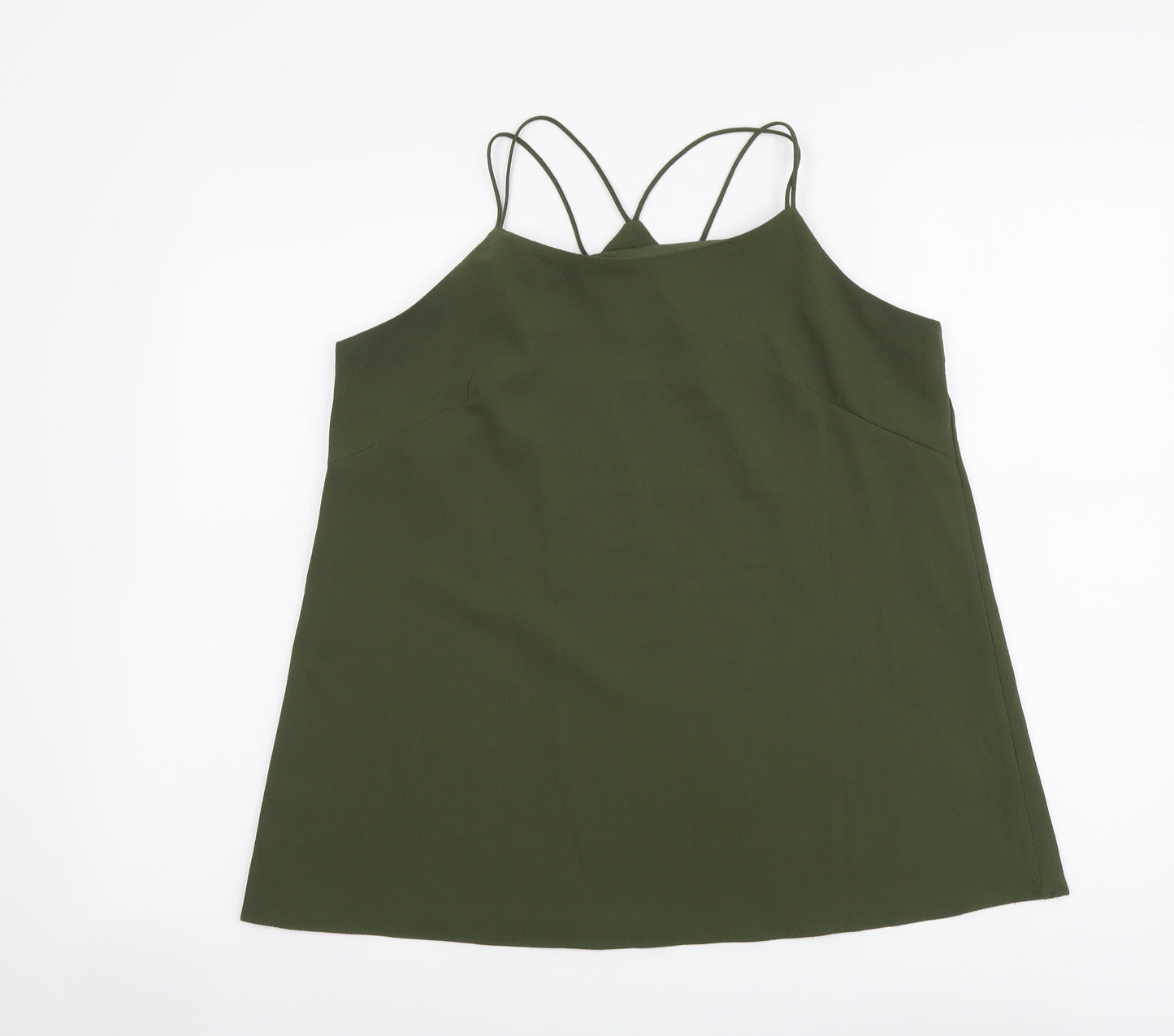 Quiz Womens Green Polyester Camisole Tank Size 10 Round Neck
