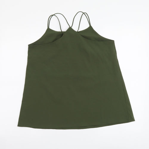 Quiz Womens Green Polyester Camisole Tank Size 10 Round Neck