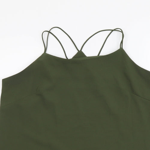 Quiz Womens Green Polyester Camisole Tank Size 10 Round Neck
