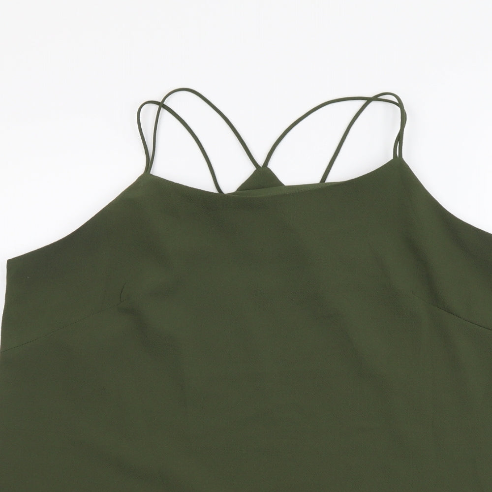 Quiz Womens Green Polyester Camisole Tank Size 10 Round Neck