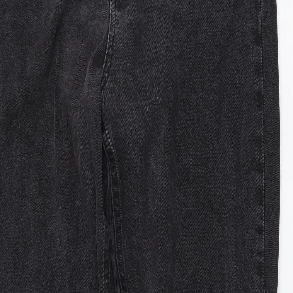 ASOS Mens Grey Cotton Straight Jeans Size 30 L32 in Slim Button