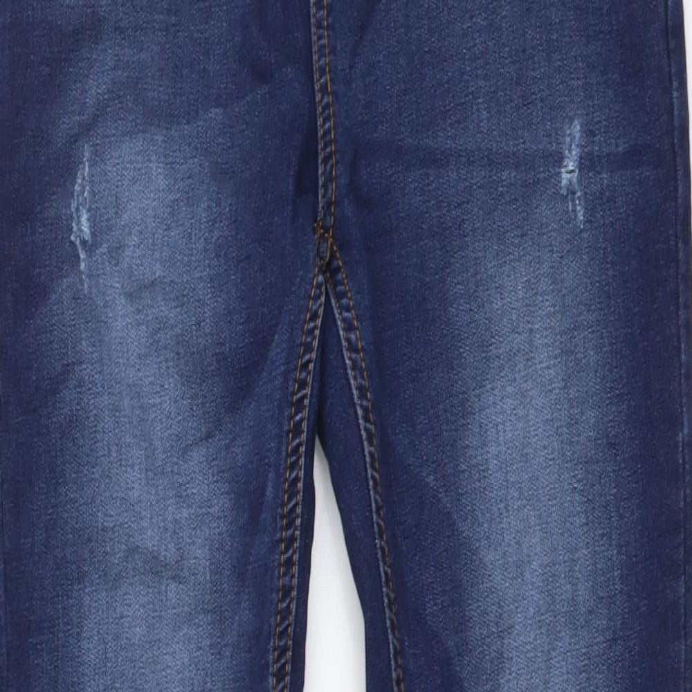 NEXT Boys Blue Cotton Skinny Jeans Size 14 Years Regular Button