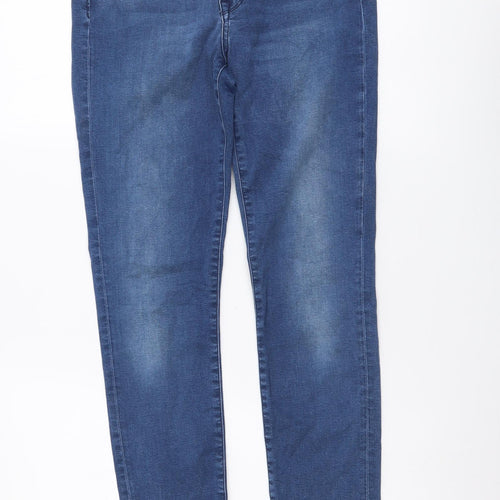 &Denim Womens Blue Cotton Skinny Jeans Size 28 in L29 in Regular Button