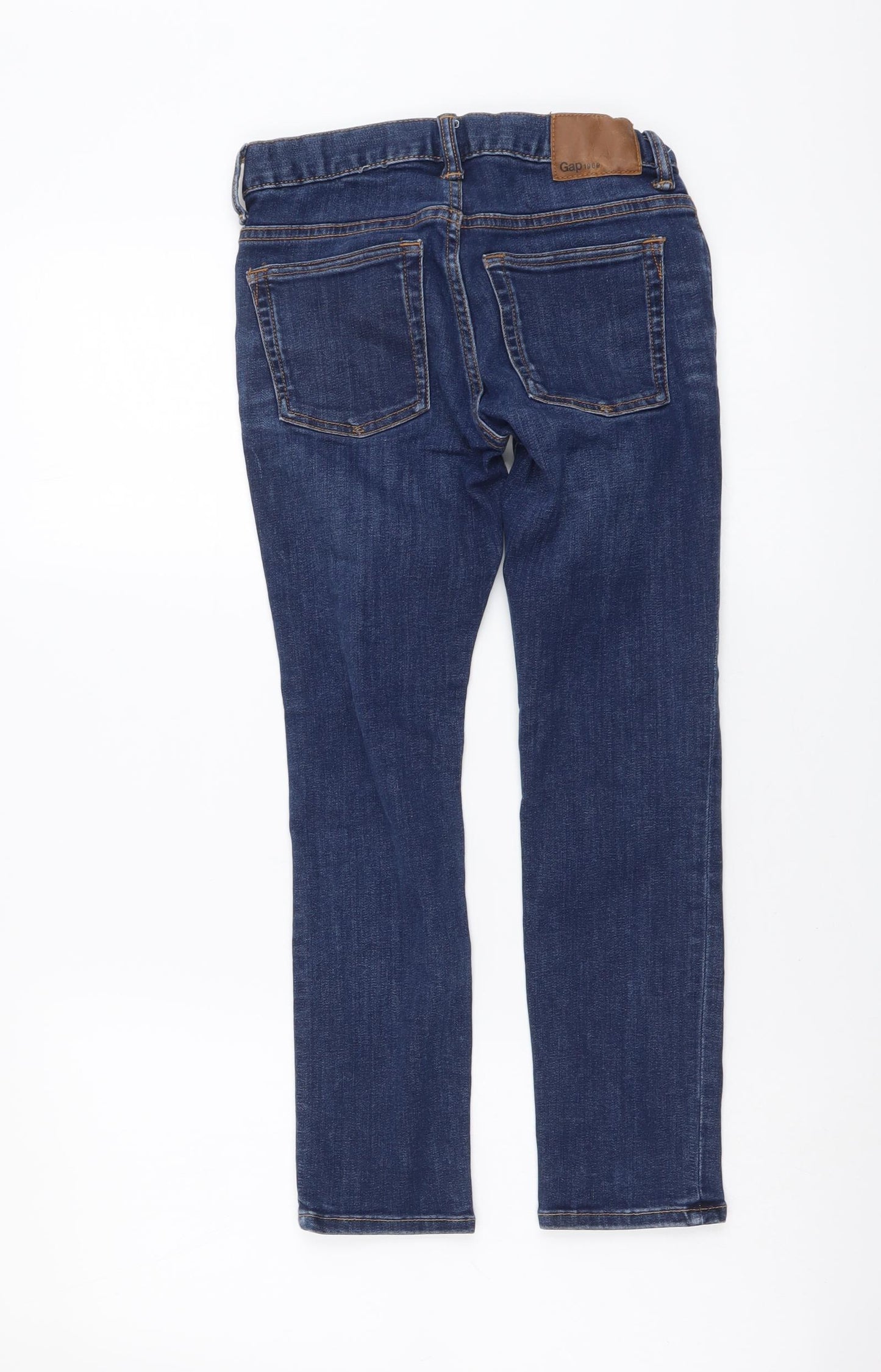 Gap Boys Blue Cotton Straight Jeans Size 8 Years Regular Button