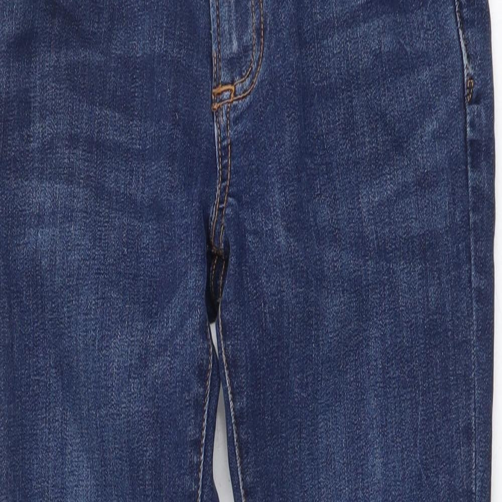 Gap Boys Blue Cotton Straight Jeans Size 8 Years Regular Button