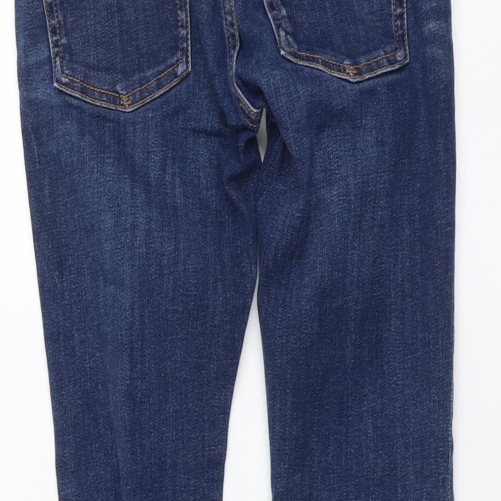 Gap Boys Blue Cotton Straight Jeans Size 8 Years Regular Button