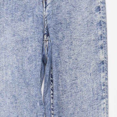 H&M Womens Blue Cotton Skinny Jeans Size M L29 in Regular Button