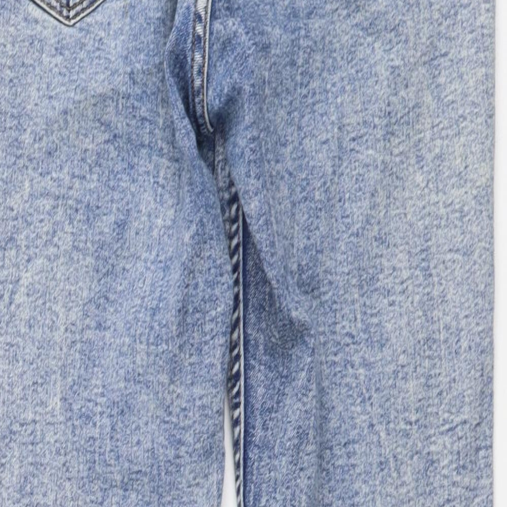 H&M Womens Blue Cotton Skinny Jeans Size M L29 in Regular Button