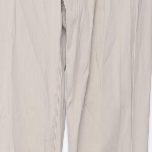 Preworn Womens Beige Cotton Skinny Jeans Size 28 in L29 in Regular Button