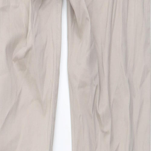 Preworn Womens Beige Cotton Skinny Jeans Size 28 in L29 in Regular Button