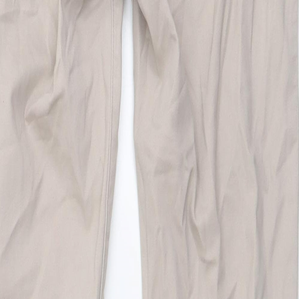 Preworn Womens Beige Cotton Skinny Jeans Size 28 in L29 in Regular Button