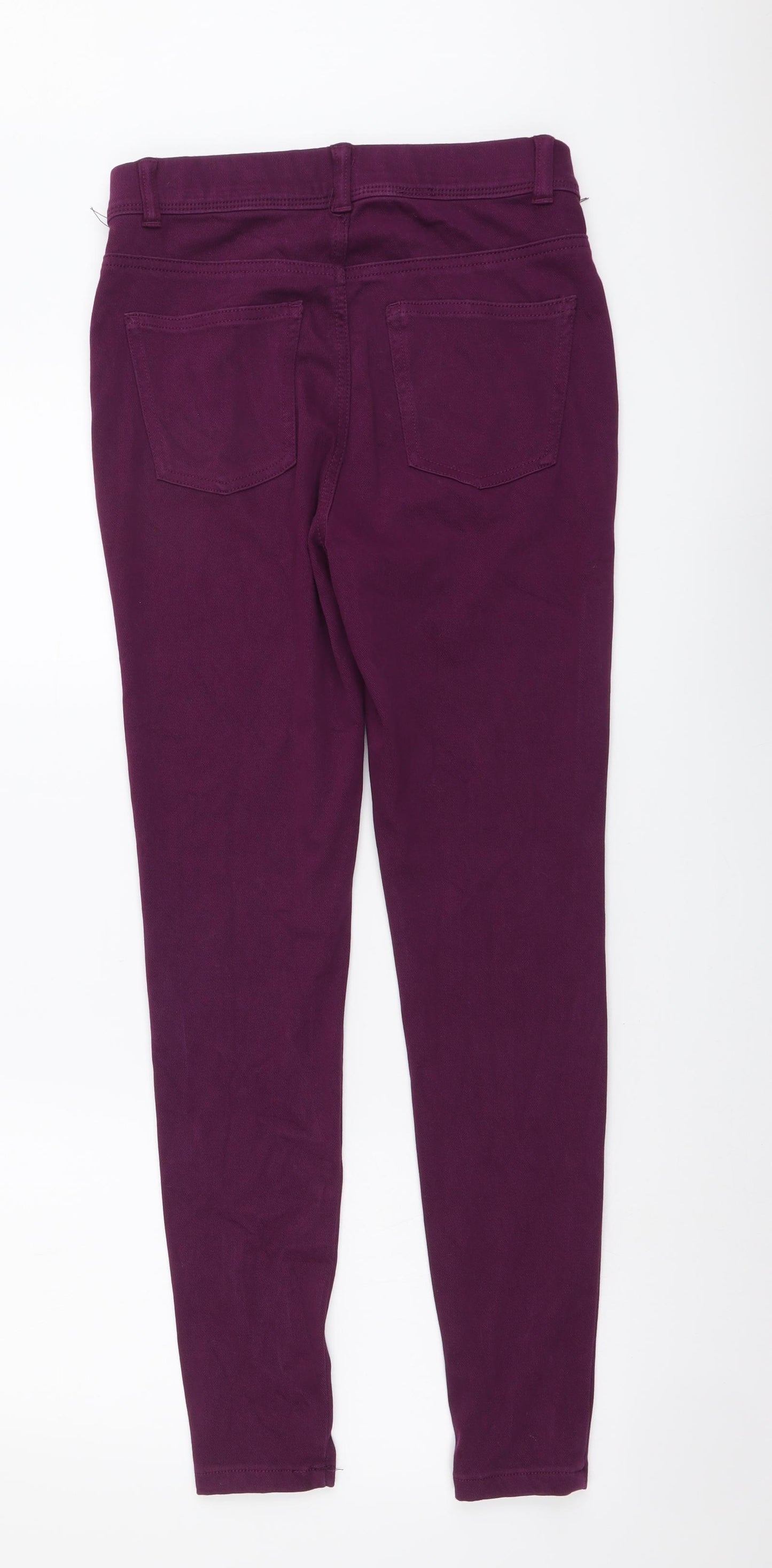 TU Womens Purple Cotton Jegging Leggings Size 8 L28 in