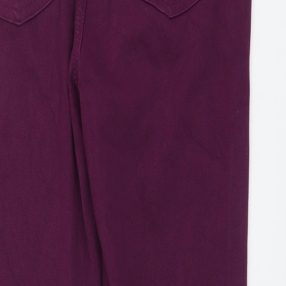 TU Womens Purple Cotton Jegging Leggings Size 8 L28 in