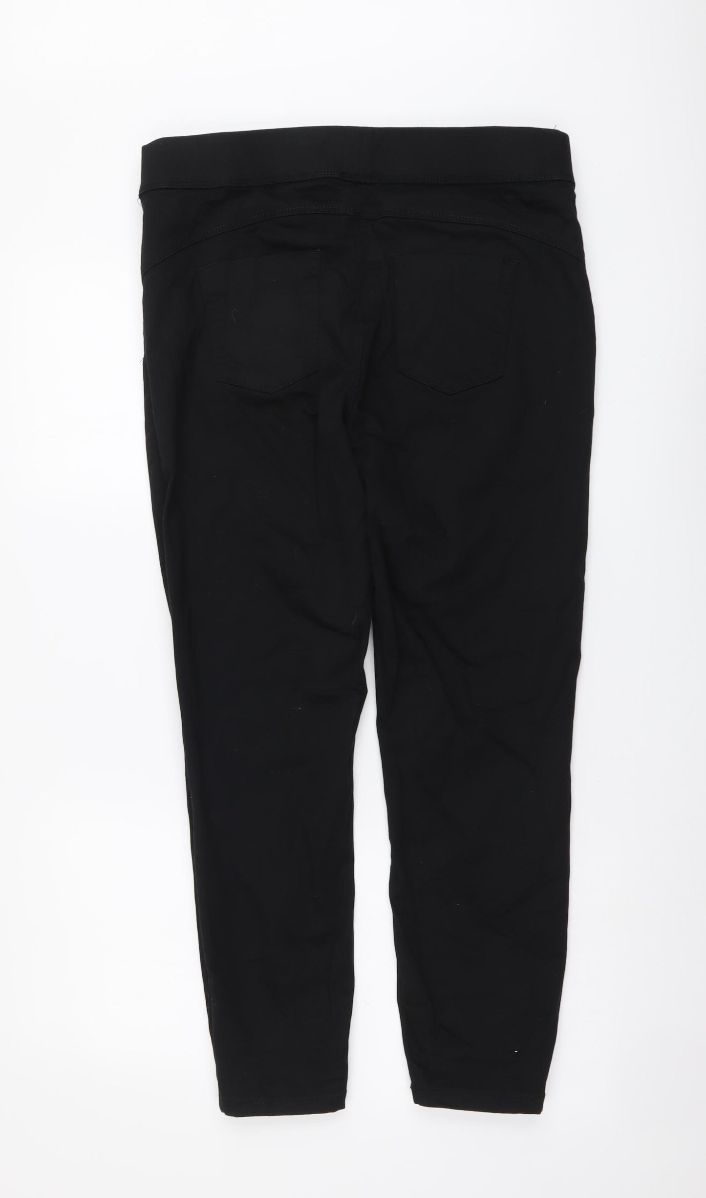 Denim & Co. Womens Black Cotton Jegging Leggings Size 14 L26 in