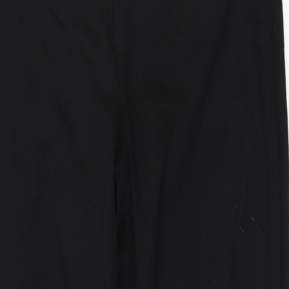 Denim & Co. Womens Black Cotton Jegging Leggings Size 14 L26 in