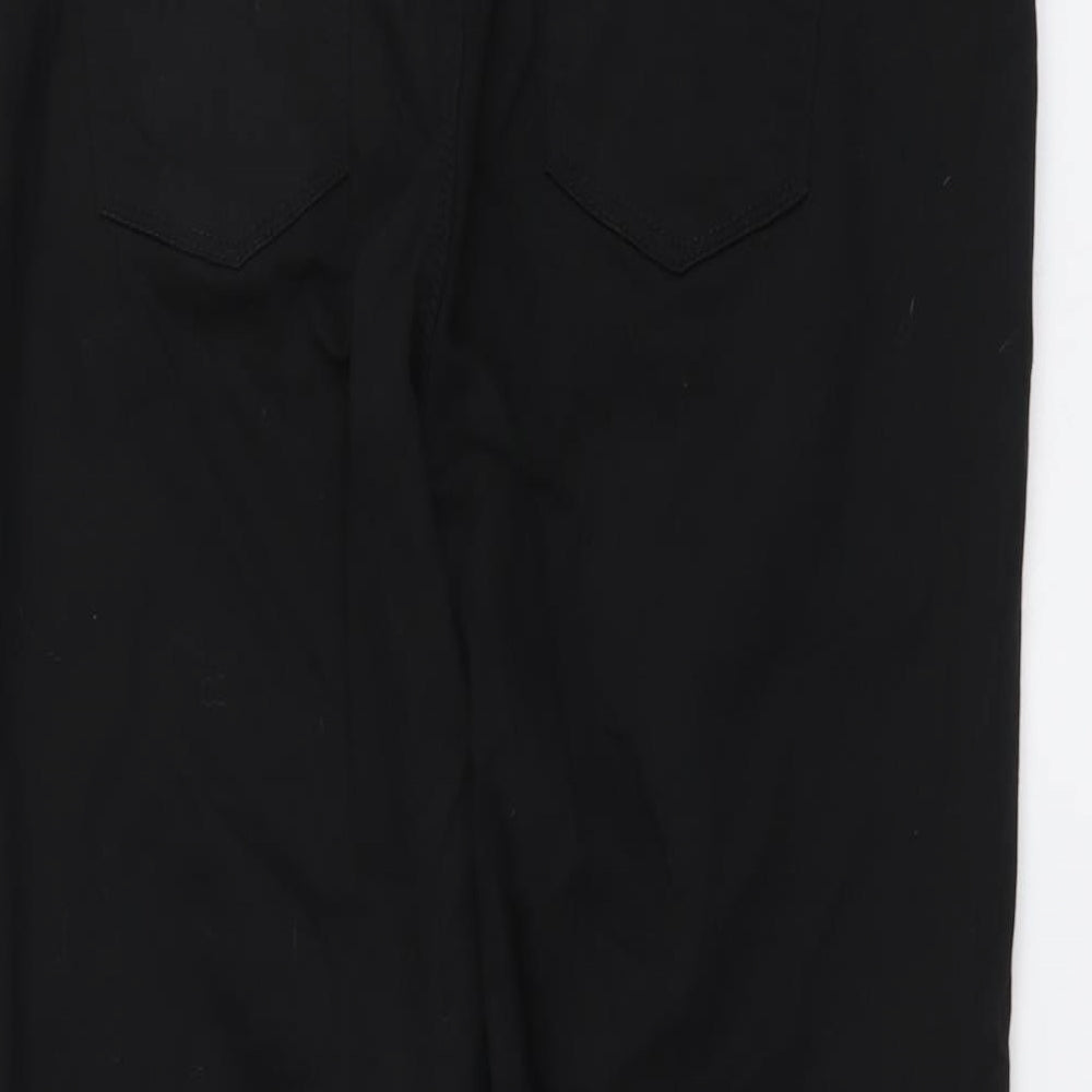 Denim & Co. Womens Black Cotton Jegging Leggings Size 14 L26 in