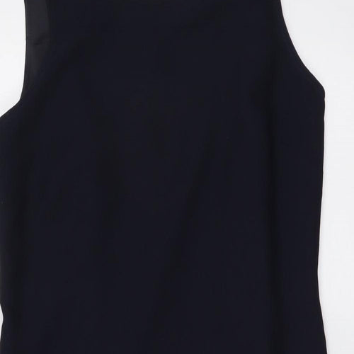 Hamells Womens Blue Polyester Tank Dress Size 14 Round Neck Zip