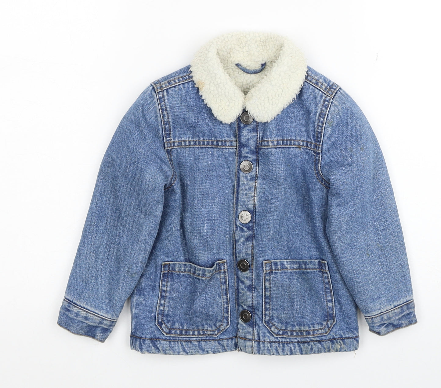 George Boys Blue Jacket Coat Size 18-24 Months Button