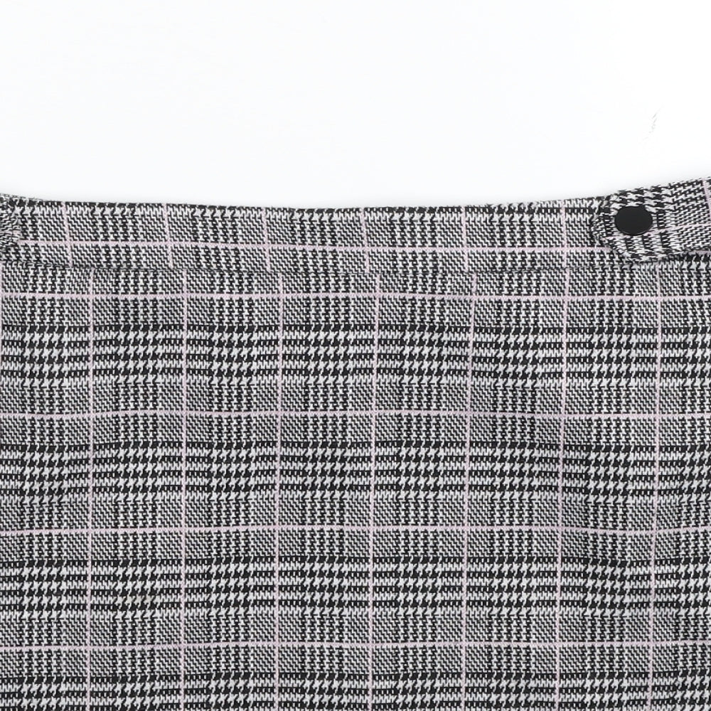 Dorothy Perkins Womens Black Herringbone Polyester A-Line Skirt Size 16