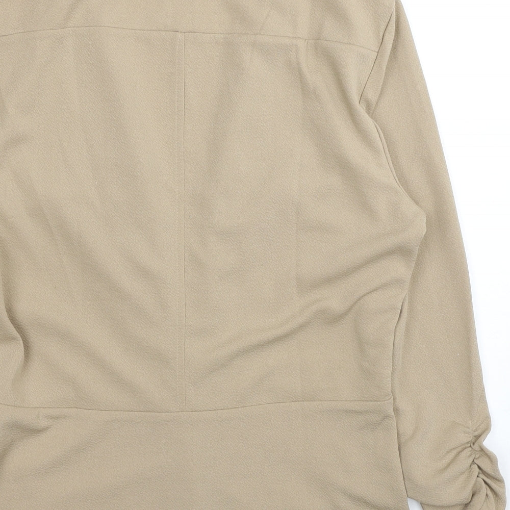 Mint Limitt Womens Beige Polyester Kimono Blouse Size XL V-Neck