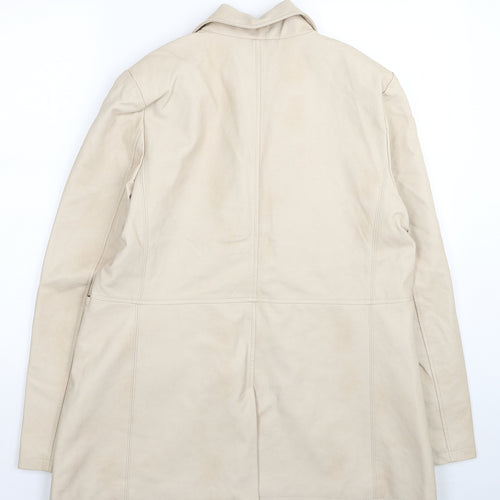 Lys Noir Womens Beige Overcoat Jacket Size XL Buckle