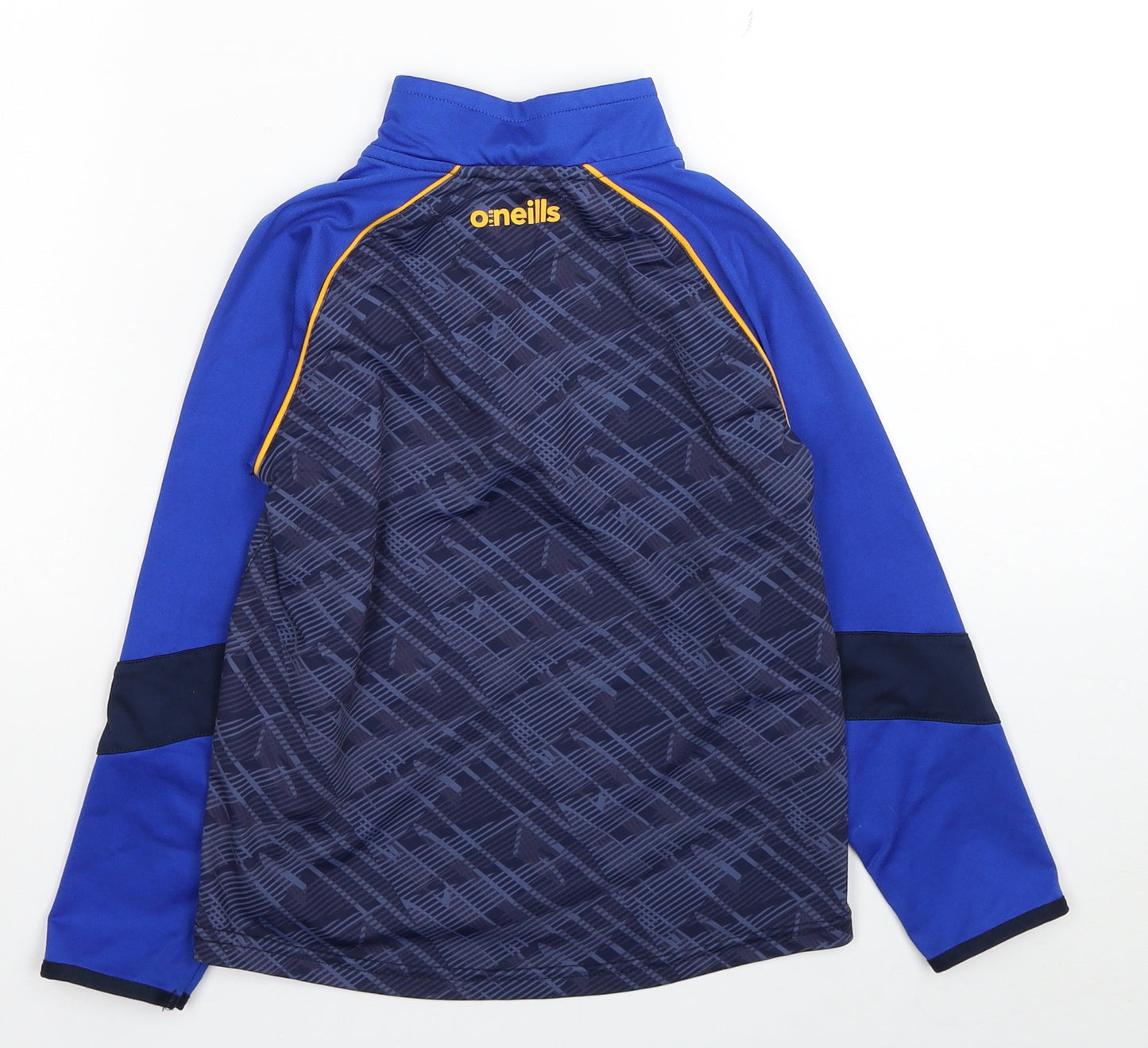 O'Neill Boys Multicoloured Geometric Polyester Pullover T-Shirt Size 5-6 Years High Neck Zip