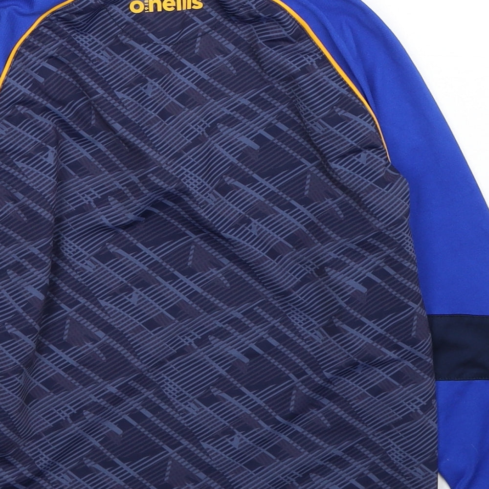 O'Neill Boys Multicoloured Geometric Polyester Pullover T-Shirt Size 5-6 Years High Neck Zip
