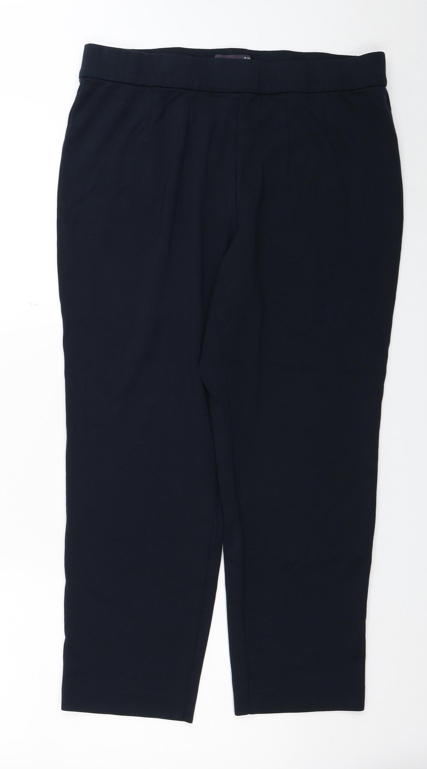 Marks and Spencer Womens Blue Viscose Cropped Leggings Size 18 L23 in