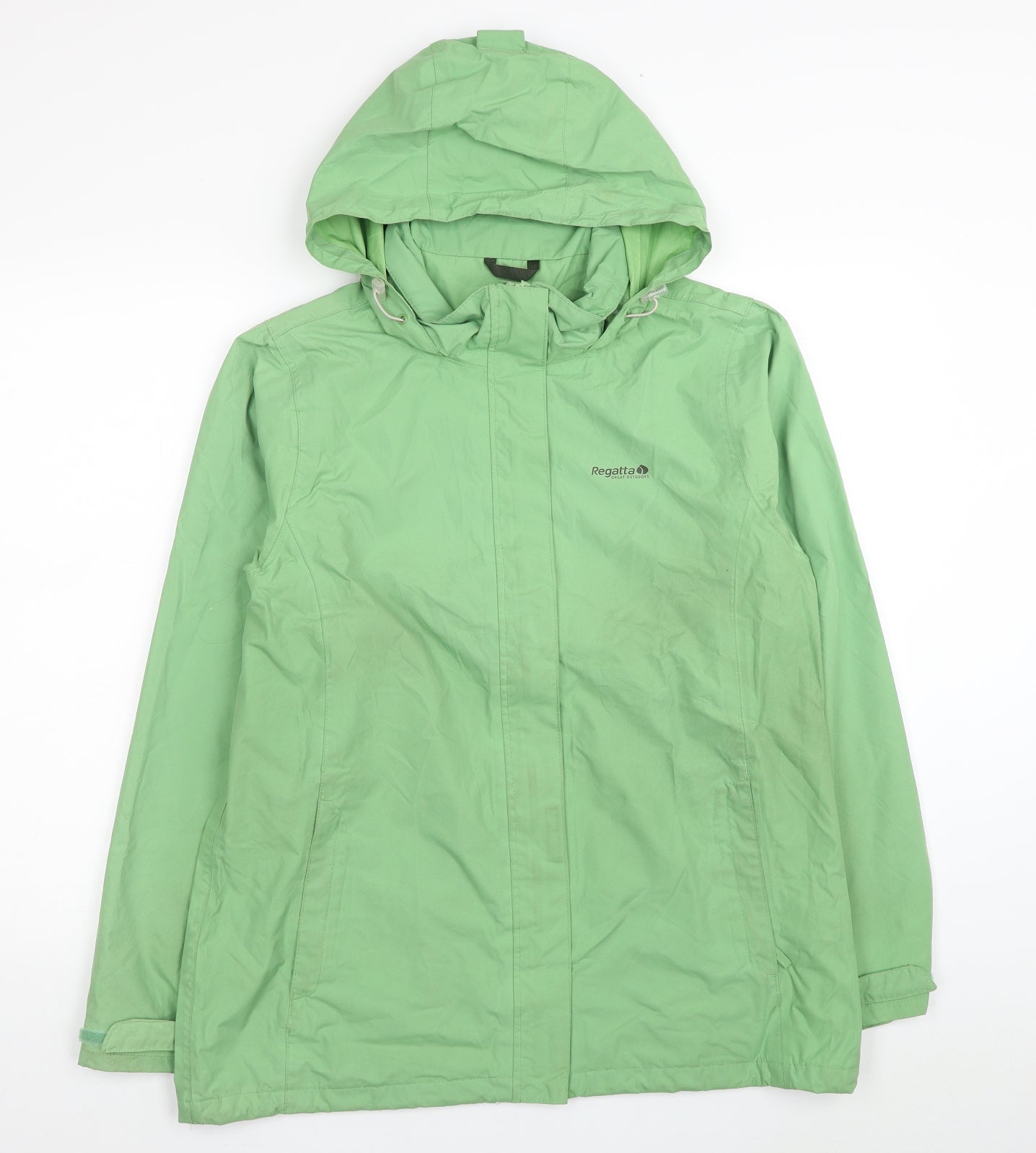 Regatta Womens Green Windbreaker Coat Size 16 Zip