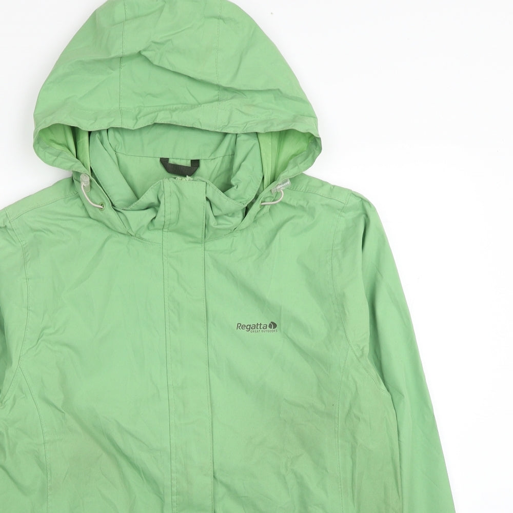 Regatta Womens Green Windbreaker Coat Size 16 Zip