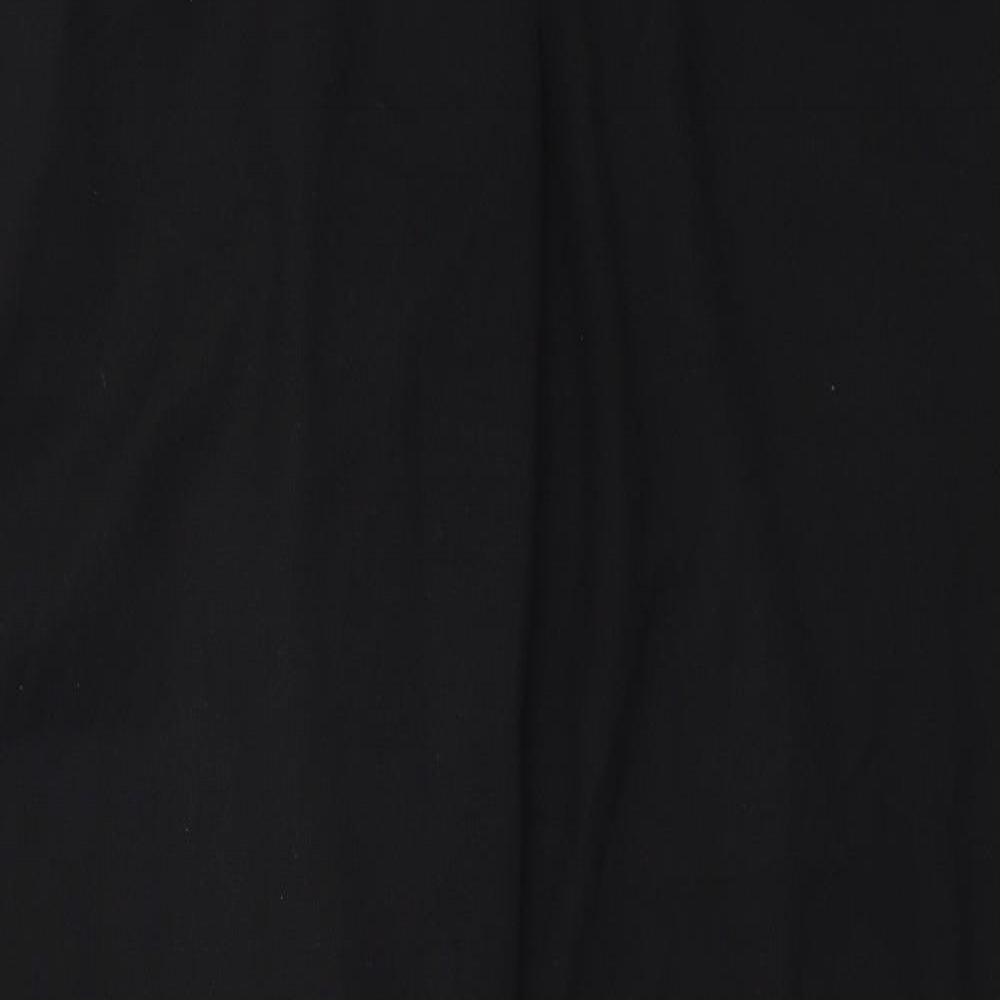 NEXT Womens Black Polyester Trousers Size 12 L27 in Regular Zip