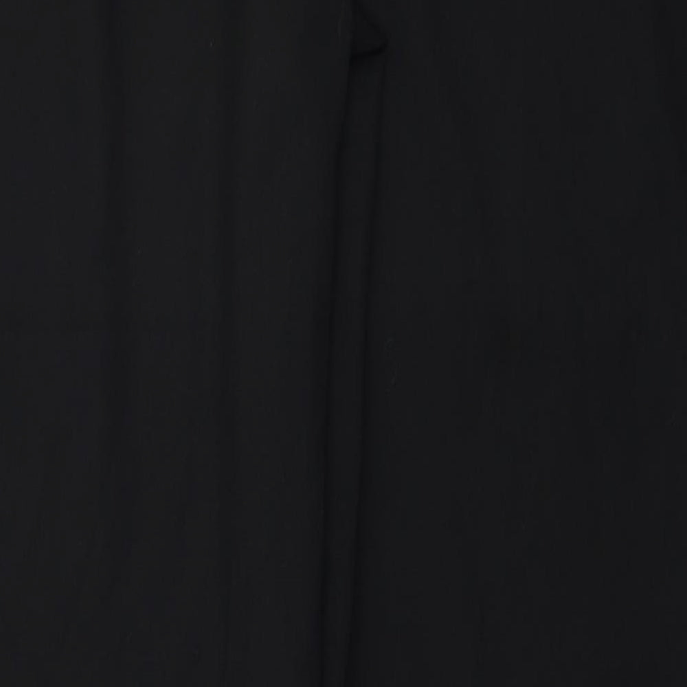 NEXT Womens Black Polyester Trousers Size 12 L27 in Regular Zip