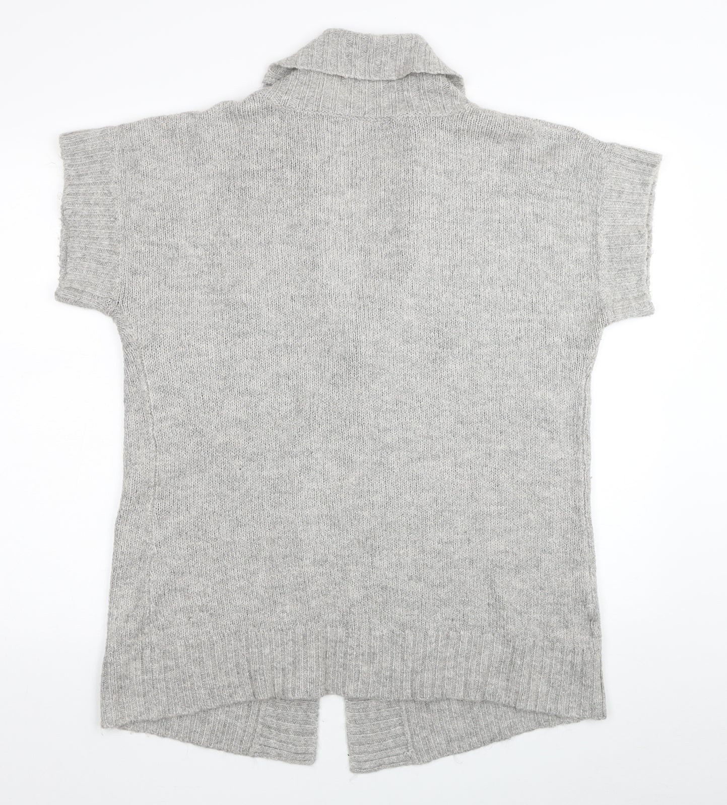 Rogers+Rogers Womens Grey Collared Acrylic Cardigan Jumper Size 18