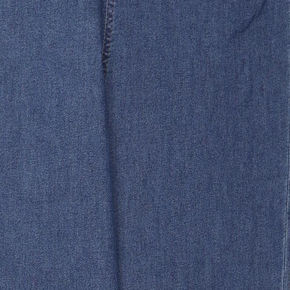 Marks and Spencer Womens Blue Cotton Jegging Jeans Size 18 L30 in Regular - Color Fade Detail