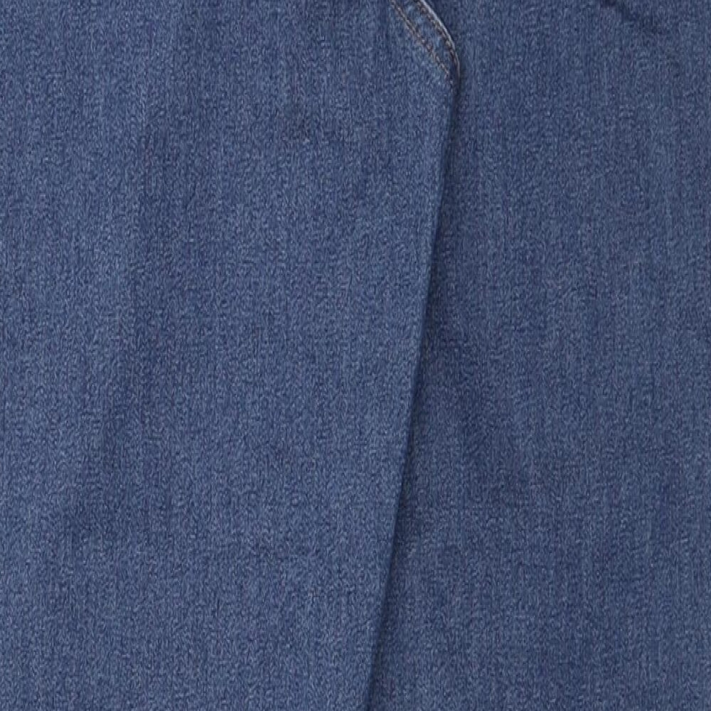 Marks and Spencer Womens Blue Cotton Jegging Jeans Size 18 L30 in Regular - Color Fade Detail