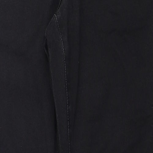 Marks and Spencer Womens Black Cotton Skinny Jeans Size 10 L27 in Regular Zip