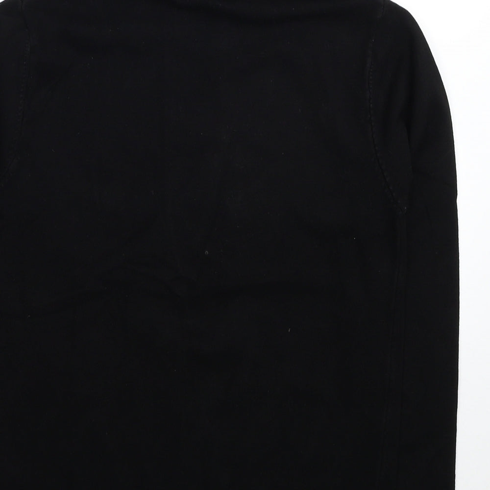 Topshop Womens Black Roll Neck Viscose Pullover Jumper Size 10