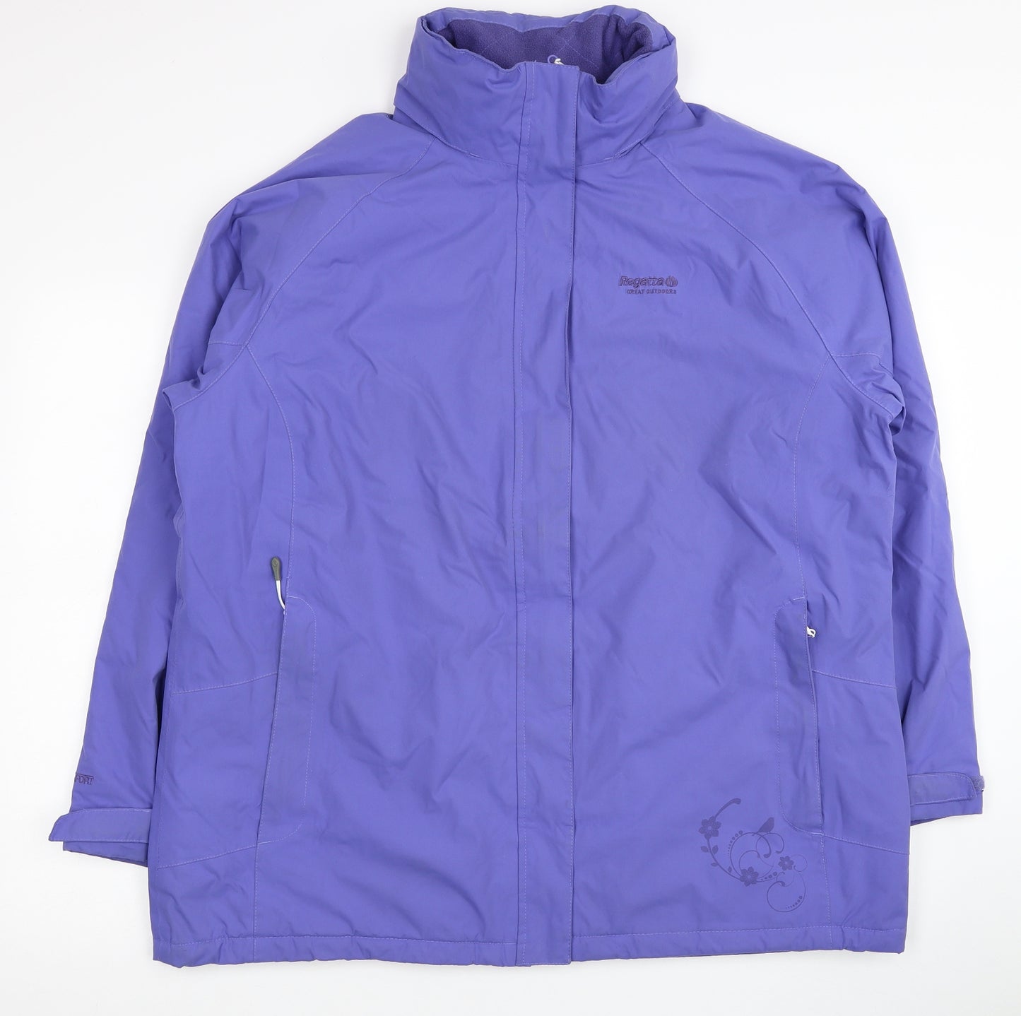 Regatta Womens Purple Rain Coat Coat Size 20 Zip