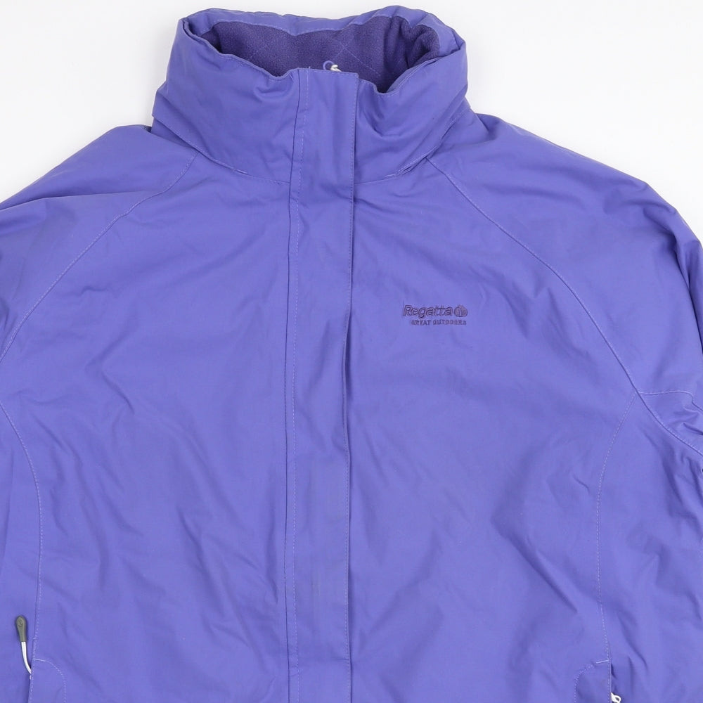 Regatta Womens Purple Rain Coat Coat Size 20 Zip