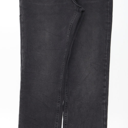 Marks and Spencer Womens Black Cotton Skinny Jeans Size 8 L26 in Regular Zip