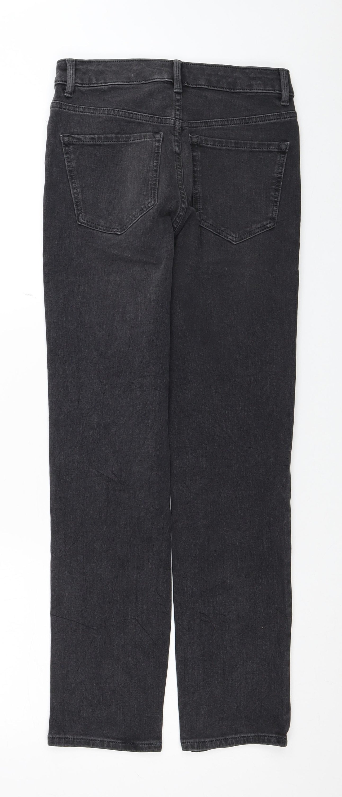 Marks and Spencer Womens Black Cotton Skinny Jeans Size 8 L26 in Regular Zip