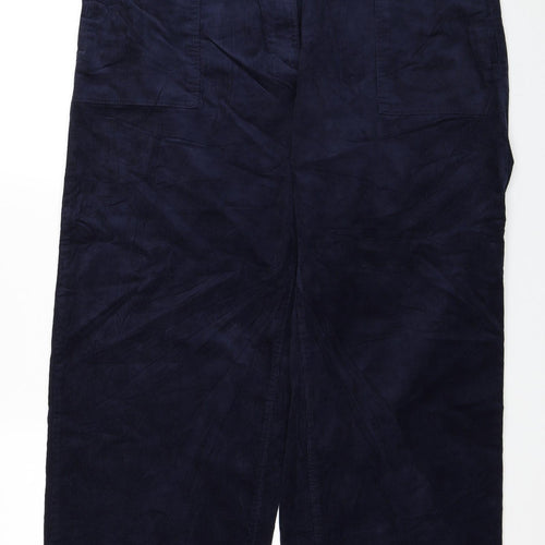 Per Una Womens Blue Cotton Straight Jeans Size 20 L25 in Regular Zip