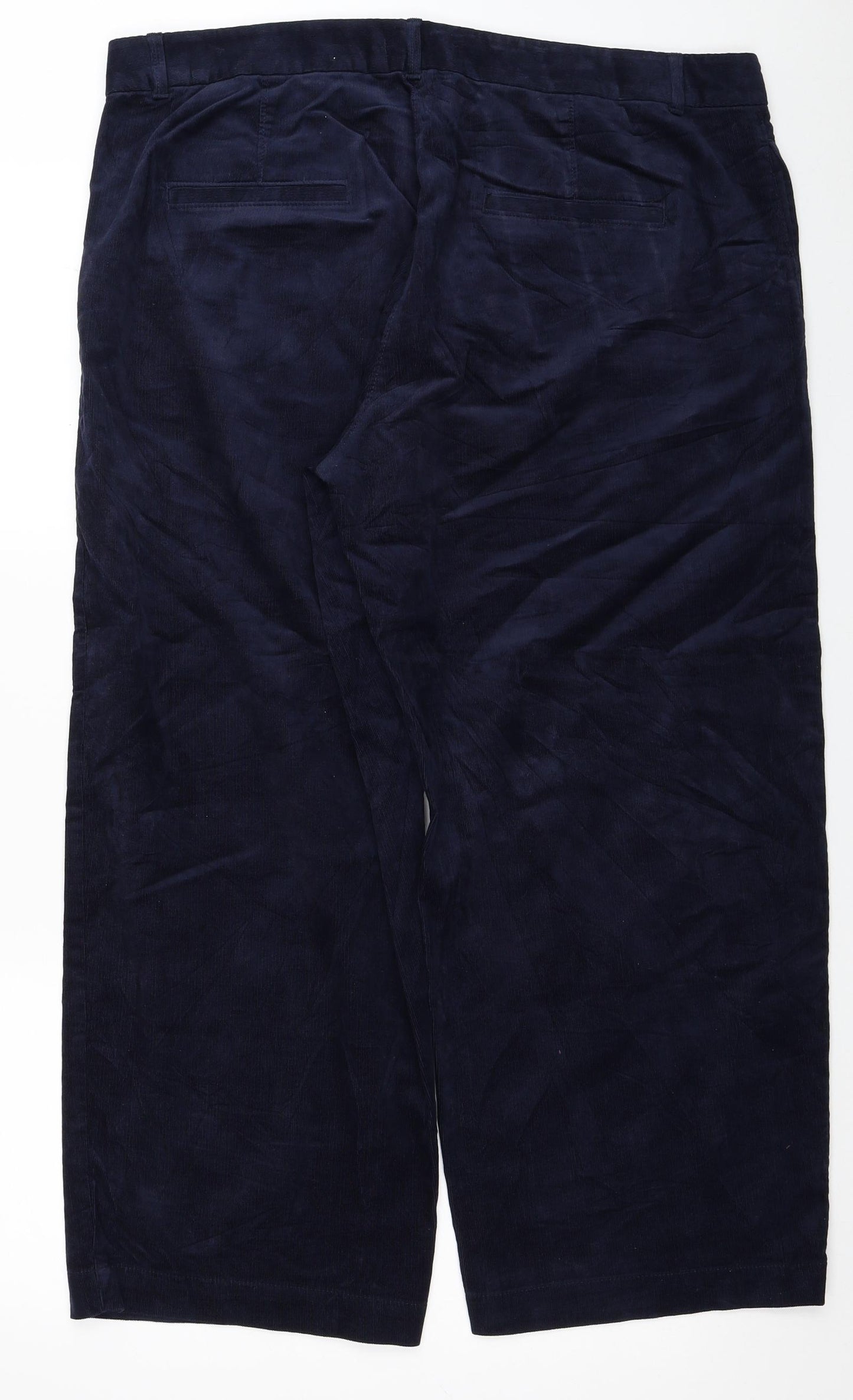 Per Una Womens Blue Cotton Straight Jeans Size 20 L25 in Regular Zip