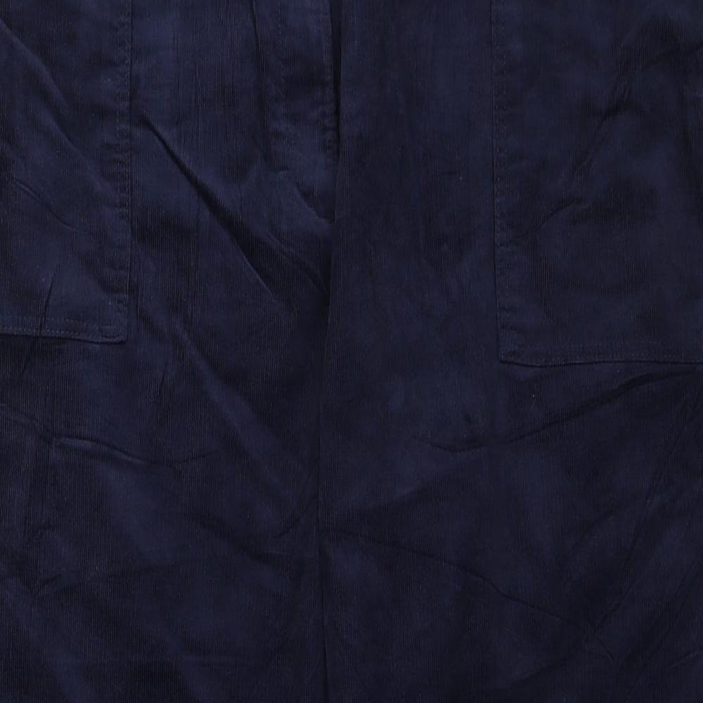 Per Una Womens Blue Cotton Straight Jeans Size 20 L25 in Regular Zip