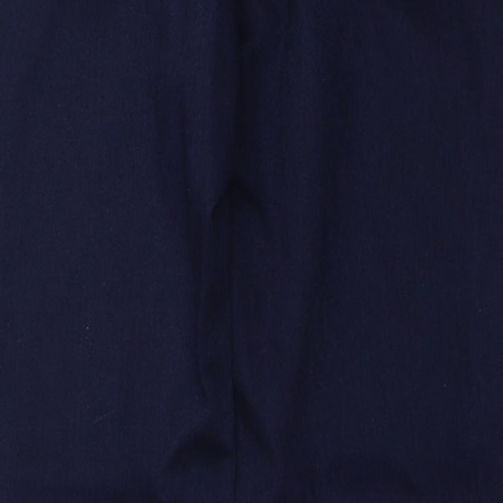 Per Una Womens Blue Cotton Straight Jeans Size 10 L24 in Regular Button