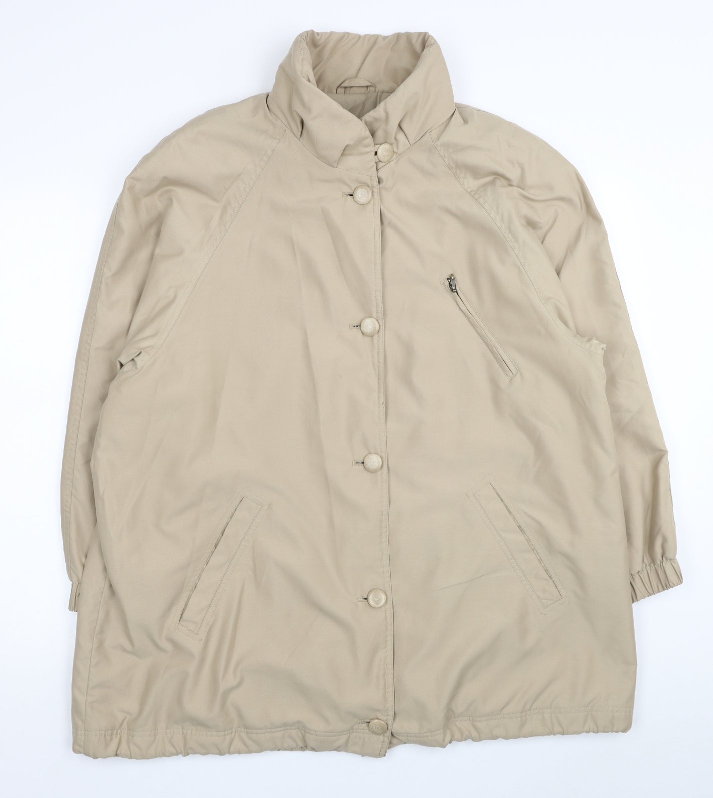 Marks and Spencer Womens Beige Trench Coat Coat Size 14 Button